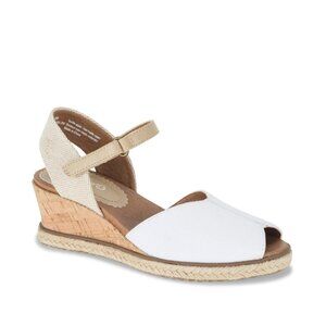 Baretraps Odetta Espadrille Wedge Sandal White 7.5 New MSRP $79